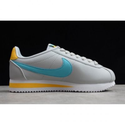 Nike Bayan Classic Cortez Leather Gri / Platini Lifestyle Ayakkabı Türkiye - ZHXG5P6S